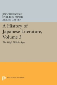 Titelbild: A History of Japanese Literature, Volume 3 9780691102481
