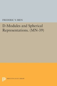 Cover image: D-Modules and Spherical Representations. (MN-39) 9780691025179