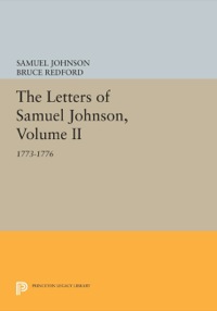 صورة الغلاف: The Letters of Samuel Johnson, Volume II 9780691069289
