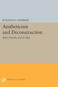 Omslagafbeelding: Aestheticism and Deconstruction 9780691068848