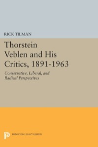 Omslagafbeelding: Thorstein Veblen and His Critics, 1891-1963 9780691633664