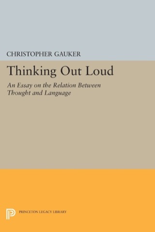 表紙画像: Thinking Out Loud 9780691034003