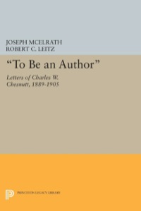 Imagen de portada: "To Be an Author" 9780691036687