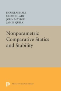 Cover image: Nonparametric Comparative Statics and Stability 9780691006901