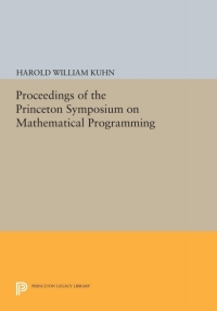 Imagen de portada: Proceedings of the Princeton Symposium on Mathematical Programming 9780691620732