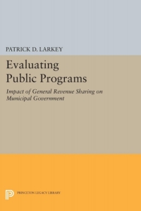 Cover image: Evaluating Public Programs 9780691648262