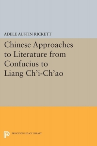 Cover image: Chinese Approaches to Literature from Confucius to Liang Ch'i-Ch'ao 9780691063430