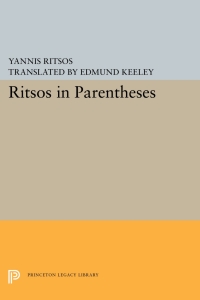 Cover image: Ritsos in Parentheses 9780691603391
