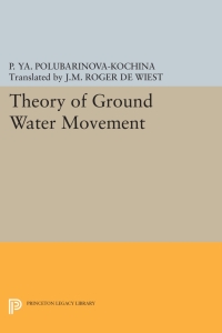 Imagen de portada: Theory of Ground Water Movement 9780691080482
