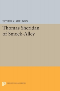 Cover image: Thomas Sheridan of Smock-Alley 9780691061313