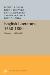 Imagen de portada: English Literature, Volume 2 9780691060347