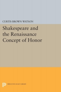 Cover image: Shakespeare and the Renaissance Concept of Honor 9780691625904