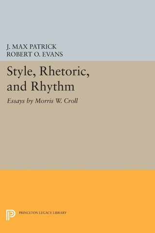 Cover image: Style, Rhetoric, and Rhythm 9780691624150