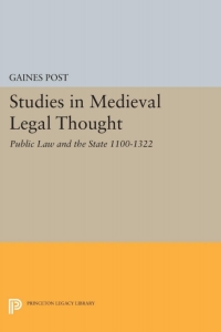 Imagen de portada: Studies in Medieval Legal Thought 9780691651606