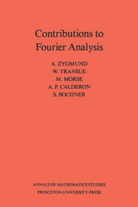 Immagine di copertina: Contributions to Fourier Analysis 9780691079301