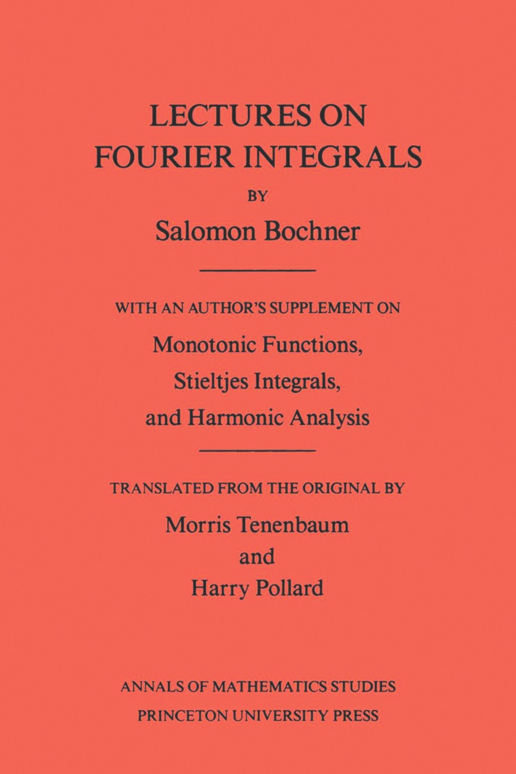 Lectures on Fourier Integrals
