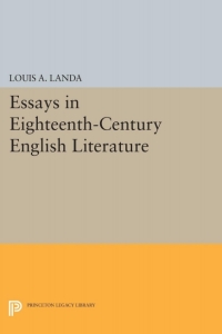 Titelbild: Essays in Eighteenth-Century English Literature 9780691013756