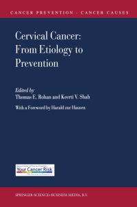 Cover image: Cervical Cancer: From Etiology to Prevention 1st edition 9781402014109