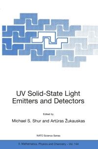 Imagen de portada: UV Solid-State Light Emitters and Detectors 1st edition 9781402020346