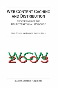 Cover image: Web Content Caching and Distribution 1st edition 9781402022579