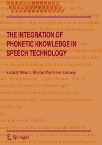 Cover image: The Integration of Phonetic Knowledge in Speech Technology 1st edition 9781402026355
