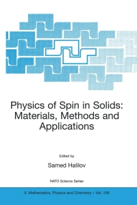 Imagen de portada: Physics of Spin in Solids: Materials, Methods and Applications 1st edition 9781402022258