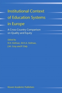 Cover image: Institutional Context of Education Systems in Europe 1st edition 9781402027444