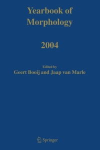 表紙画像: Yearbook of Morphology 2004 1st edition 9781402028991