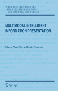 Imagen de portada: Multimodal Intelligent Information Presentation 1st edition 9781402030499