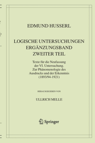 Imagen de portada: Logische Untersuchungen. Ergänzungsband. Zweiter Teil. 9781402035739