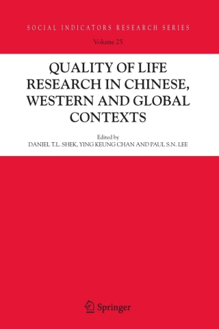 Imagen de portada: Quality-of-Life Research in Chinese, Western and Global Contexts 1st edition 9781402036019