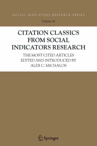 Cover image: Citation Classics from Social Indicators Research 1st edition 9781402037221