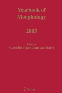 Imagen de portada: Yearbook of Morphology 2005 1st edition 9781402040658