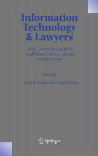 Cover image: Information Technology and Lawyers 1st edition 9781402041457