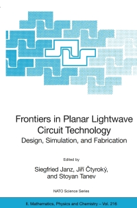 Imagen de portada: Frontiers in Planar Lightwave Circuit Technology 1st edition 9781402041655