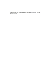 Cover image: The Ecology of Transportation: Managing Mobility for the Environment 9781402045035