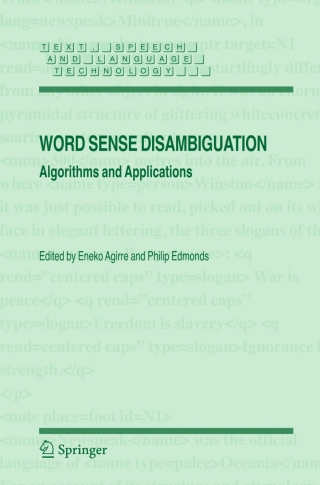 Cover image: Word Sense Disambiguation 1st edition 9781402048081