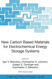 Cover image: New Carbon Based Materials for Electrochemical Energy Storage Systems: Batteries, Supercapacitors and Fuel Cells 1st edition 9781402048104