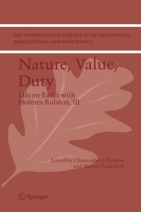 Omslagafbeelding: Nature, Value, Duty 1st edition 9781402048777