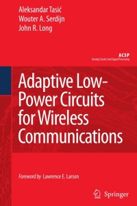 Cover image: Adaptive Low-Power Circuits for Wireless Communications 9781402052491