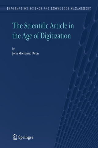 Omslagafbeelding: The Scientific Article in the Age of Digitization 9781402053351