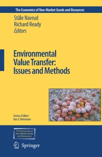 Cover image: Environmental Value Transfer: Issues and Methods 1st edition 9781402040818