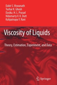 صورة الغلاف: Viscosity of Liquids 9781402054815