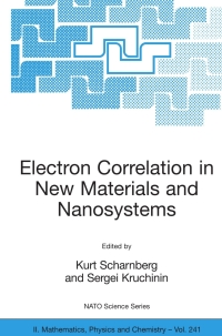 Cover image: Electron Correlation in New Materials and Nanosystems 1st edition 9781402056581