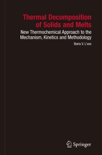 Cover image: Thermal Decomposition of Solids and Melts 9781402056710