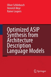 Omslagafbeelding: Optimized ASIP Synthesis from Architecture Description Language Models 9789048174287
