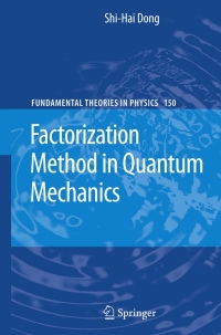 Cover image: Factorization Method in Quantum Mechanics 9781402057953