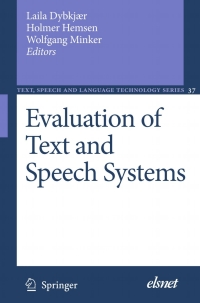 Imagen de portada: Evaluation of Text and Speech Systems 1st edition 9781402058158