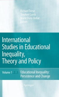 صورة الغلاف: International Studies in Educational Inequality, Theory and Policy 1st edition 9781402059155