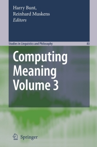 Cover image: Computing Meaning 1st edition 9781402059568